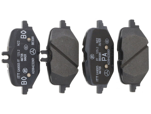 Brake Pad Set - Rear - Genuine Mercedes (0004201404)