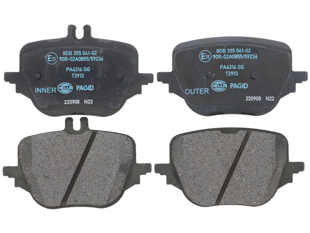 Brake Pad Set - Rear - Hella Brake Systems (0004209505)