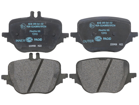 Brake Pad Set - Rear - Hella Brake Systems (0004209505)