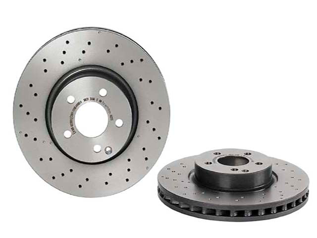 Brake Disc - Vented and Cross Drilled (322 X 32 mm) - Brembo (000421301207)