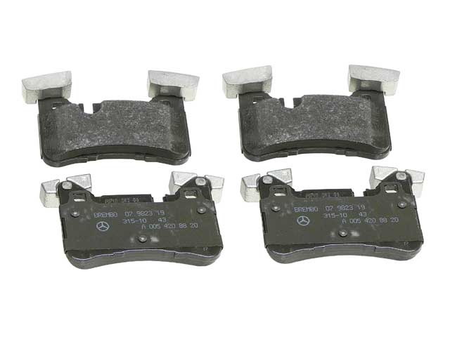 Brake Pad Set - Rear - Genuine Mercedes (0074209320)
