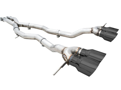 awe tuning track edition cat-back exhaust for bmw g8x m3/m4 - diamond black tips bmw m3 m4 g80 g82 g8x iconic garage