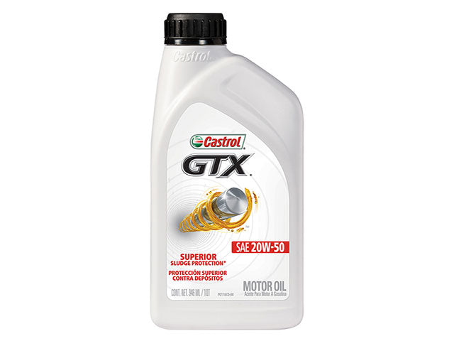Engine Oil - Castrol GTX - 20W-50 Conventional (1 Quart) - Castrol - Pack of 2