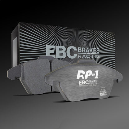 ebc racing 2021+ bmw m3/m4 / 2023+ bmw m2 (g80/g82/g87) w/cast iron rotor rp-1 race front brake pads bmw m3 m4 g80 g82 g8x iconic garage
