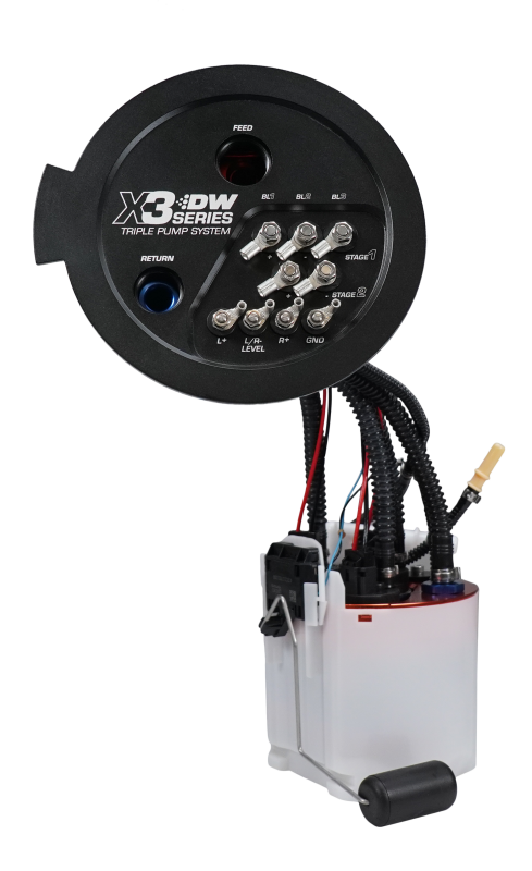 deatschwerks a90/91 toyota supra/g8x bmw m3/m4 fuel pump module w/triple dw420s bmw m3 m4 g80 g82 g8x iconic garage