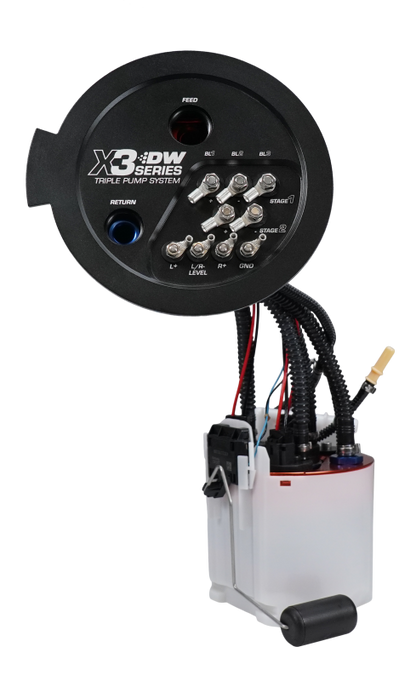 deatschwerks a90/91 toyota supra/g8x bmw m3/m4 fuel pump module w/triple dw420s bmw m3 m4 g80 g82 g8x iconic garage