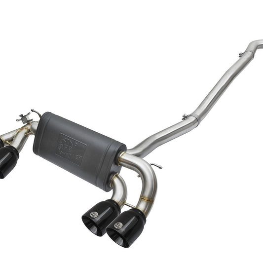 MACH Force-Xp 3in to 2.5in 304 SS Cat-Back Exhaust - Quad Black Tips - F87 M2