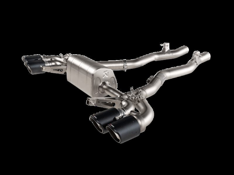 Akrapovic 2021 BMW M8/M8 Comp Gran Coupe (F93) w/OPF/GPF Slip-On Line (Titanium) w/Carbon Tips - F93 M8 Gran Coupe