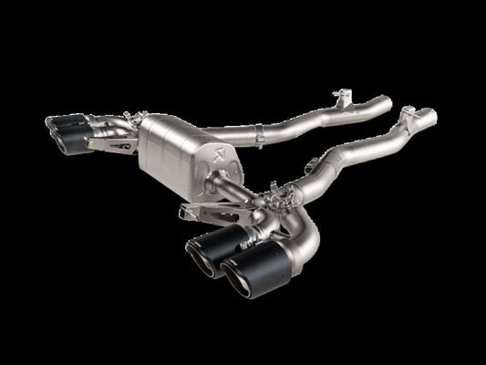 Akrapovic 2021 BMW M8/M8 Comp Gran Coupe (F93) w/OPF/GPF Slip-On Line (Titanium) w/Carbon Tips - F93 M8 Gran Coupe