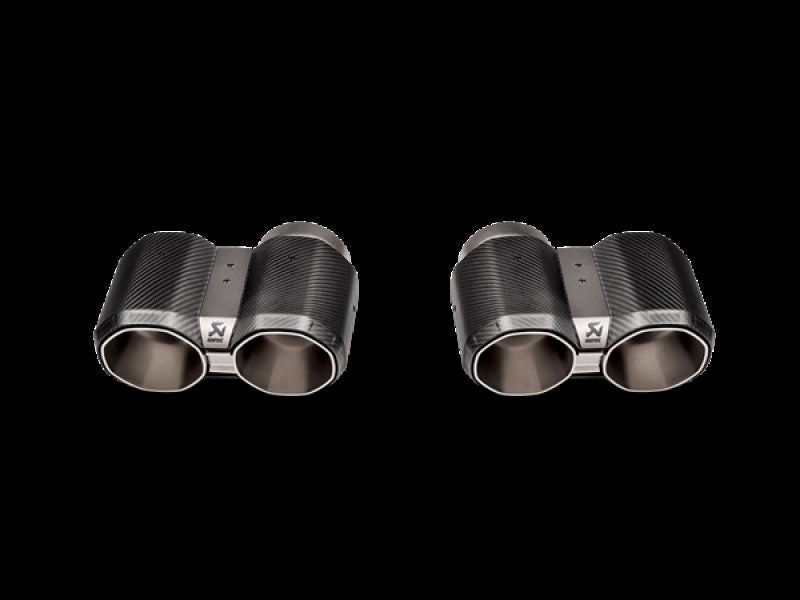 Akrapovic 2021+ BMW G87 M2, G80 M3 & G82 M4 Octagonal Carbon Design Tail Pipe Set - G87 M2