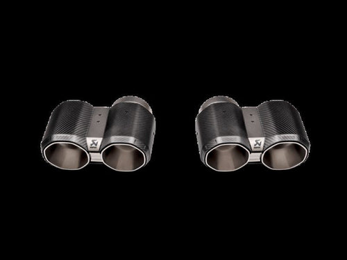Akrapovic 2021+ BMW G87 M2, G80 M3 & G82 M4 Octagonal Carbon Design Tail Pipe Set - G87 M2