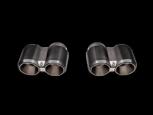 Akrapovic 2021+ BMW G87 M2, G80 M3 & G82 M4 Octagonal Carbon Design Tail Pipe Set - G87 M2