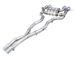 awe tuning switchpath cat-back exhaust for bmw g8x m3/m4 - chrome silver tips bmw m3 m4 g80 g82 g8x iconic garage