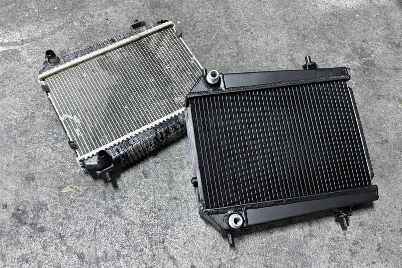 csf bmw g8x m3/m4/m2 high-performance auxiliary radiator - single radiator bmw m3 m4 g80 g82 g8x iconic garage