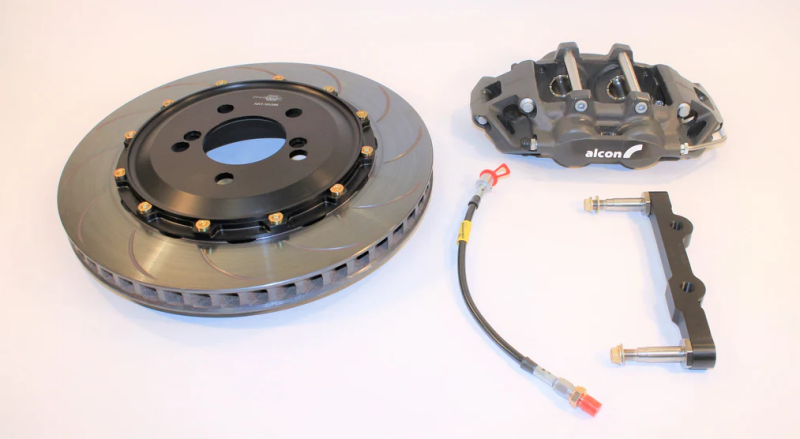 alcon bmw e90/e92 m3 6 piston 355x28mm rear race kit - anodized bmw m3 e92 e9x iconic garage