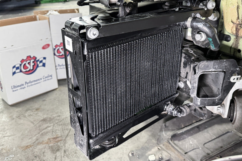 csf bmw g8x m3/m4/m2 high-performance auxiliary radiator - single radiator bmw m3 m4 g80 g82 g8x iconic garage