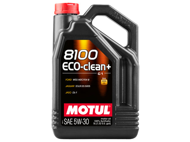 Engine Oil - Motul 8100 Eco-Clean Plus - 5W-30 - Motul 8100 - Pack of 8