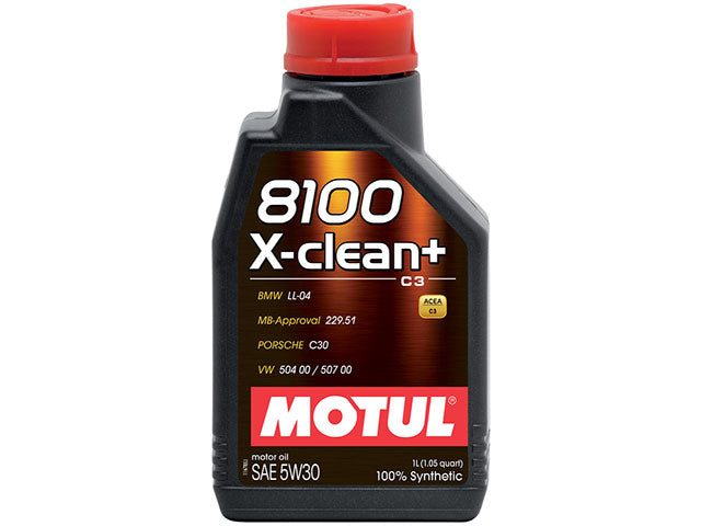 Engine Oil - MOTUL 8100 X-clean Plus - 5W-30 - Motul 8100 X-Clean+ - Pack of 8