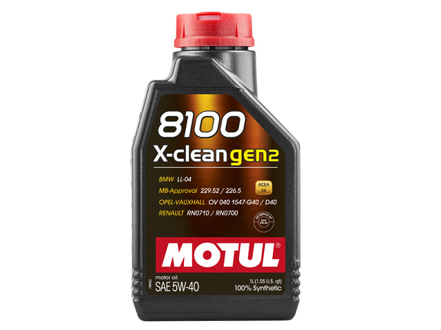 Engine Oil - MOTUL 8100 X-clean (Gen 2) - Motul 8100 X-Clean Gen2 - Pack of 6