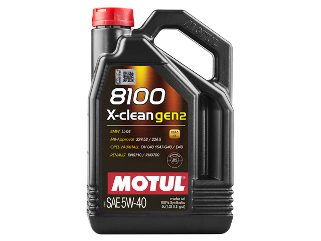 Engine Oil - MOTUL 8100 X-clean (Gen 2) - Motul 8100 X-Clean Gen2 - Pack of 4