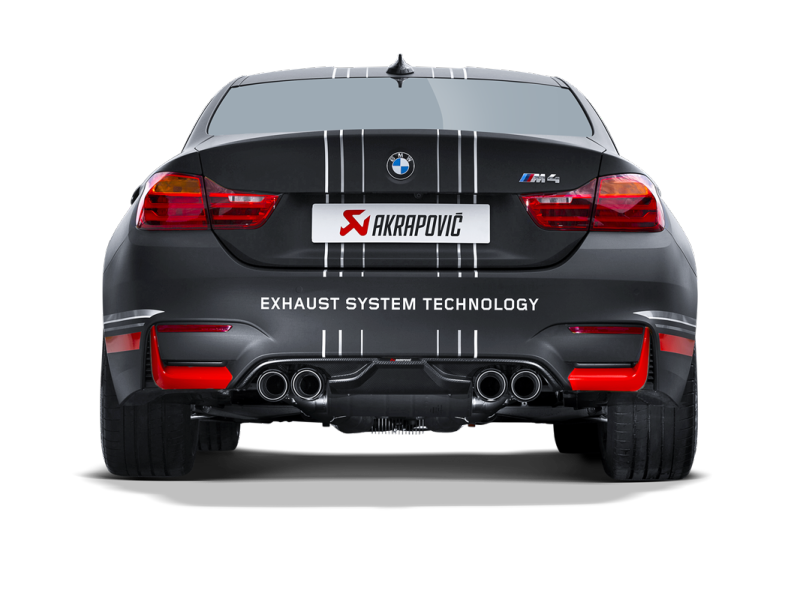 akrapovic bmw m3/m4 (f80/f82) slip-on line (titanium) (req. tips) bmw m3 m4 f80 f82 f8x iconic garage