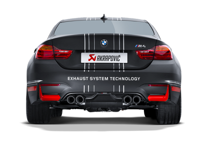 akrapovic bmw m3/m4 (f80/f82) slip-on line (titanium) (req. tips) bmw m3 m4 f80 f82 f8x iconic garage