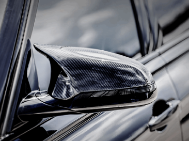 akrapovic 2014+ bmw m3 (f80) carbon fiber mirror cap set - high gloss bmw m3 m4 f80 f82 f8x iconic garage