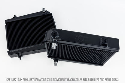 csf bmw g8x m3/m4/m2 high-performance auxiliary radiator - single radiator bmw m3 m4 g80 g82 g8x iconic garage