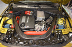 injen bmw m3(f80)/m4 (f82/83) twin turbo 2pc aluminum int. charge pipe - wrinkle red bmw m3 m4 f80 f82 f8x iconic garage