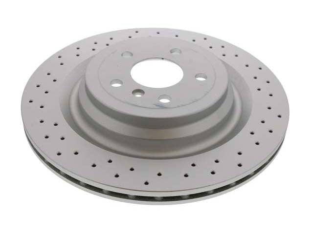 Brake Disc - Vented and Cross Drilled (345 X 22 mm) - ATE Coated (1664230312)