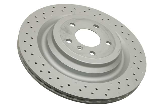 Brake Disc - Vented and Cross Drilled (345 X - Zimmermann Coat Z (1664230312)