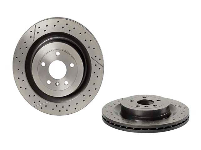 Brake Disc - Vented and Cross Drilled (345 X 26 mm) - Rear - Brembo (1664230512)