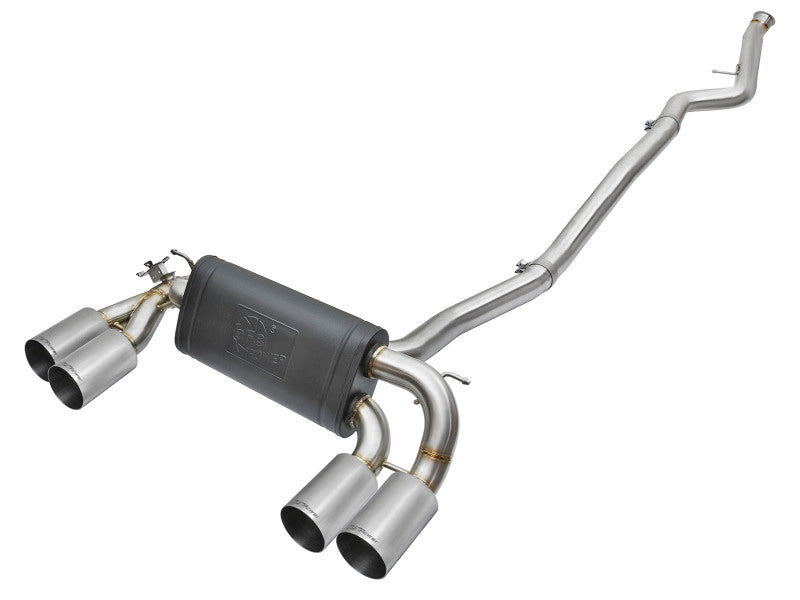 MACH Force-Xp 3in to 2.5in 304 SS Cat-Back Exhaust - Quad Polished Tips - F87 M2