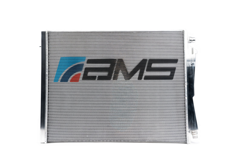 ams performance bmw g8x m2/m3/m4 s58 heat exchanger - limited edition m color logo bmw m3 m4 g80 g82 g8x iconic garage