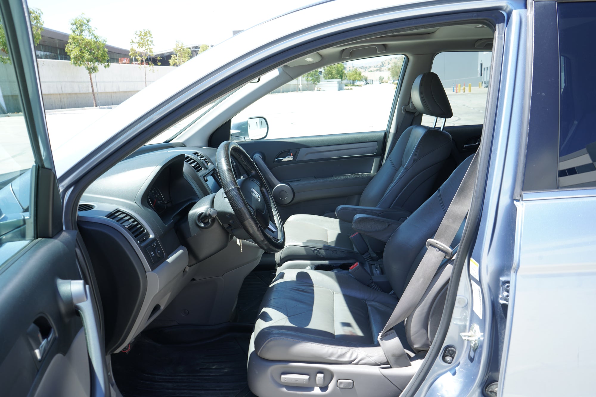2009 Honda CR-V EX-L blue SUV driver side profile - Iconic Garage Burbank CA