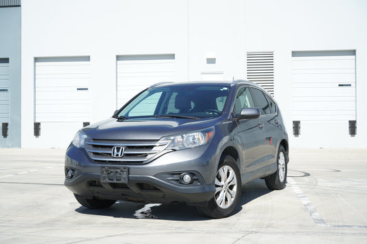 2013 Honda CR-V EX-L AWD gray SUV front 3/4 exterior - Iconic Garage Burbank CA