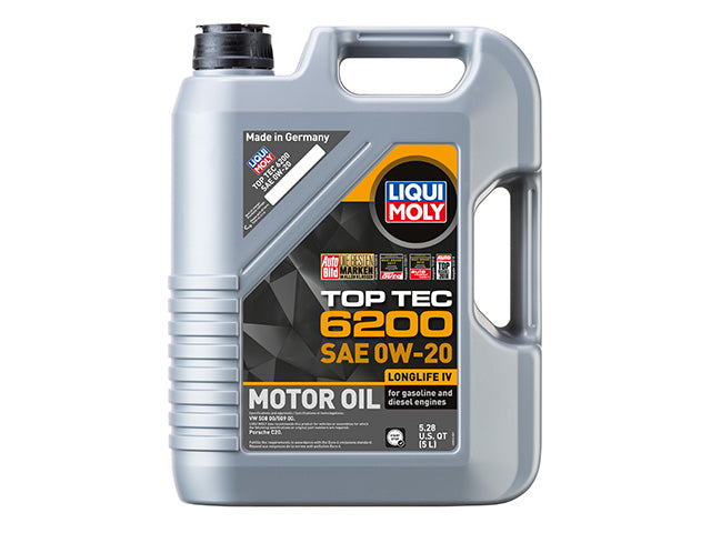 Engine Oil - Liqui Moly Top Tec 6200 - 0W-20 - Liqui Moly Top Tec - Pack of 8