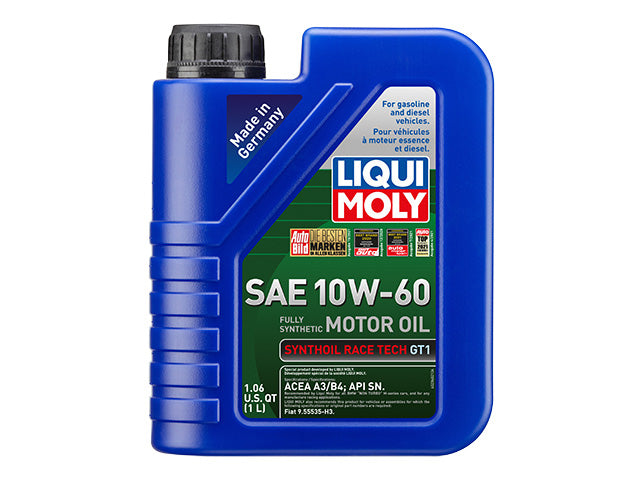 Engine Oil, Liqui Moly Synthoil Race Tech GT1 10W-60 Synthetic by Liqui Moly - fits 2008–2013 BMW E90/E92/E93 M3