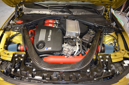 injen bmw m3(f80)/m4 (f82/83) twin turbo 2pc aluminum int. charge pipe - wrinkle black bmw m3 m4 f80 f82 f8x iconic garage