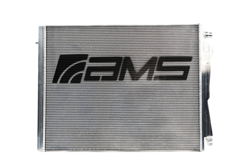ams performance bmw g8x m2/m3/m4 s58 heat exchanger (black logo) bmw m3 m4 g80 g82 g8x iconic garage
