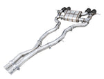 awe tuning switchpath cat-back exhaust for bmw g8x m3/m4 - diamond black tips bmw m3 m4 g80 g82 g8x iconic garage