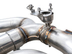 awe tuning switchpath cat-back exhaust for bmw g8x m3/m4 - chrome silver tips bmw m3 m4 g80 g82 g8x iconic garage