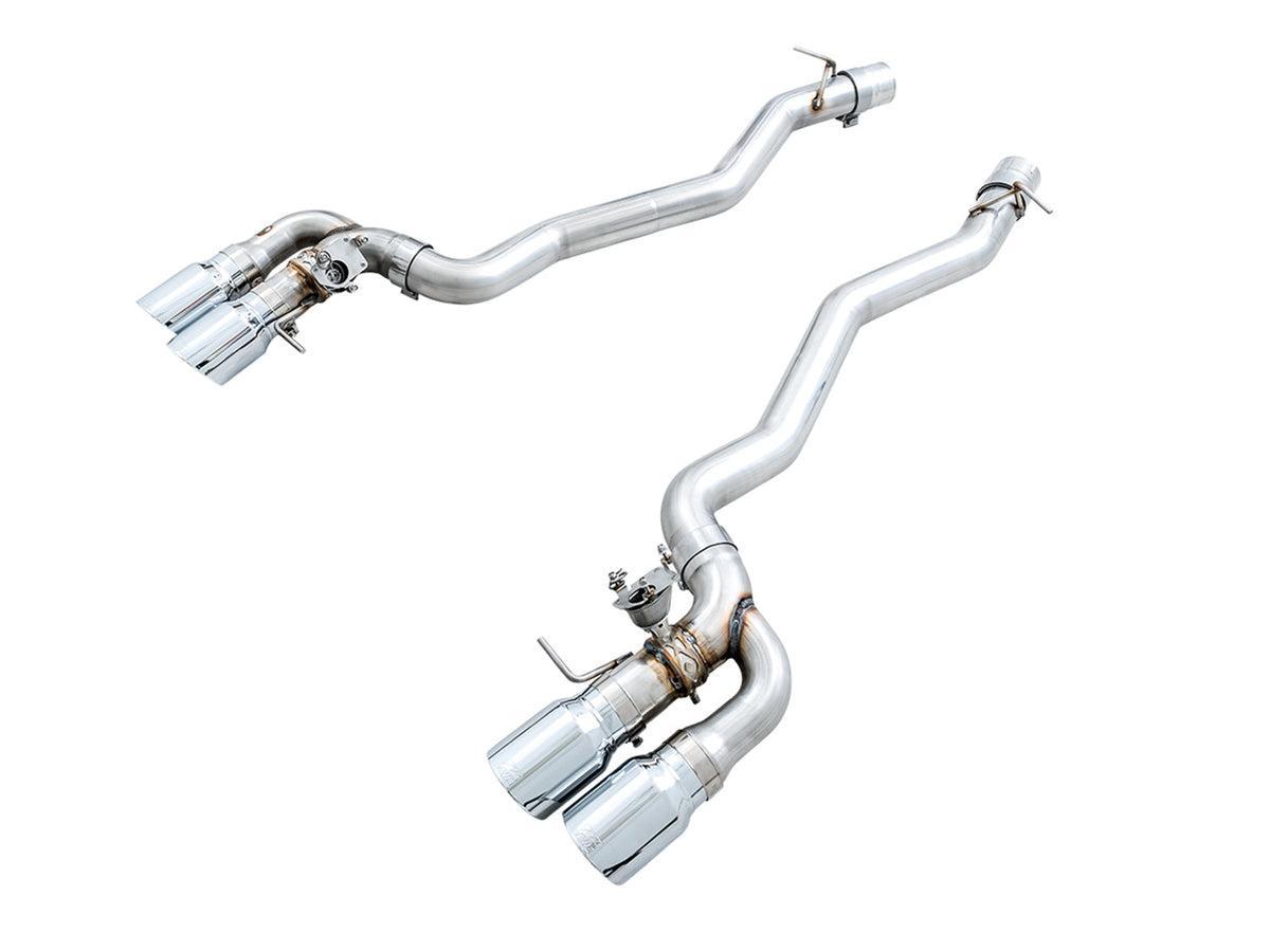 4.4T AWD SwitchPath Axle-Back Exhaust - Chrome Silver Tips - F90 M5