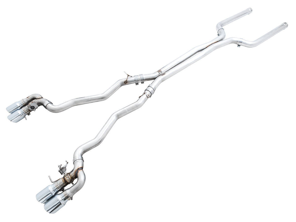 4.4T AWD SwitchPath Cat-Back Exhaust - Chrome Silver Tips - F90 M5