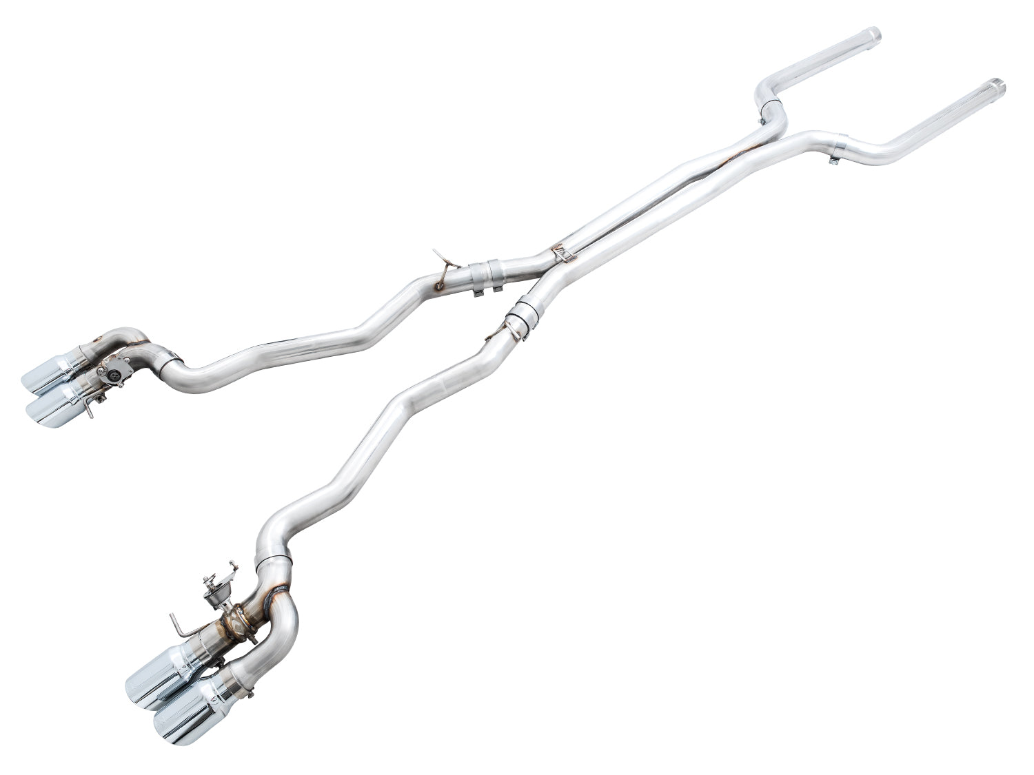 4.4T AWD SwitchPath Cat-Back Exhaust - Chrome Silver Tips - F90 M5