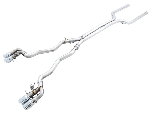 4.4T AWD SwitchPath Cat-Back Exhaust - Chrome Silver Tips - F90 M5
