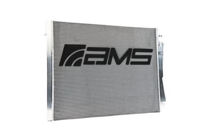 ams performance bmw g8x m2/m3/m4 s58 heat exchanger (black logo) bmw m3 m4 g80 g82 g8x iconic garage