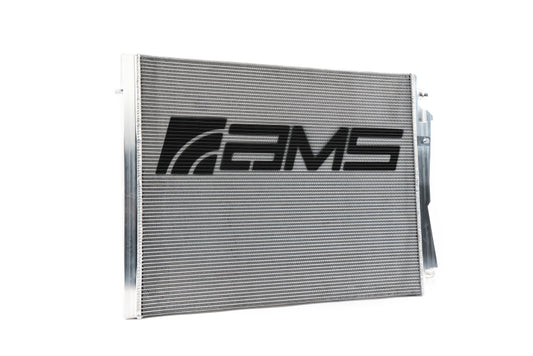 ams performance bmw g8x m2/m3/m4 s58 heat exchanger (black logo) bmw m3 m4 g80 g82 g8x iconic garage