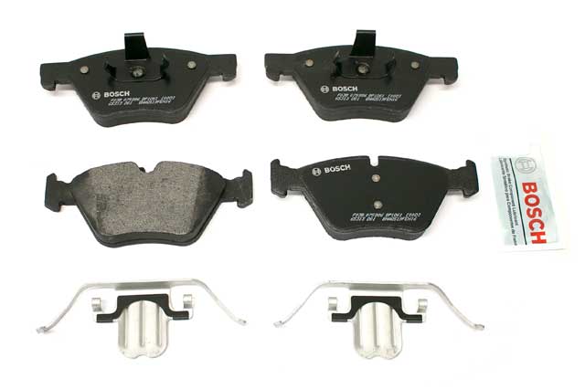Brake Pad Set - Front by Bosch Quietcast - fits 2006–2013 BMW E90/E91/E92/E93 3 Series