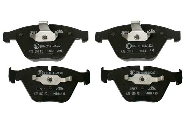 Brake Pad Set by ATE Ceramic - fits 2004–2010 BMW E60 5 Series